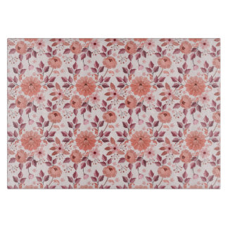Elegant Pink Vintage Rose Flowers  Cutting Board