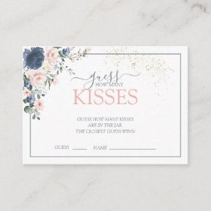 Elegant Pink Watercolor Floral Bridal Shower Game Enclosure Card