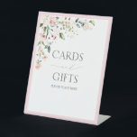 Elegant Pink Watercolor Floral Bridal Shower Gift Pedestal Sign<br><div class="desc">Designed to coordinate with my Elegant Pink Watercolor Floral Bridal Shower Suite, this gorgeous bridal shower gifts pedestal sign features a floral bouquet of soft, watercolor roses in shades of blush pink, peach, and white, with lush green botanical leaves in shades of love and eucalyptus, and bordered in pink. Part...</div>