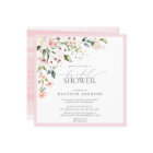 Elegant Pink Watercolor Floral Bridal Shower