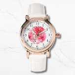 Elegant Pink Watercolor Floral Stylish Chic Womans<br><div class="desc">Elegant Pink Watercolor Floral Stylish Chic Womans Watches features an elegant pink watercolor floral. Created by Evco Studio www.zazzle.com/store/evcostudio</div>