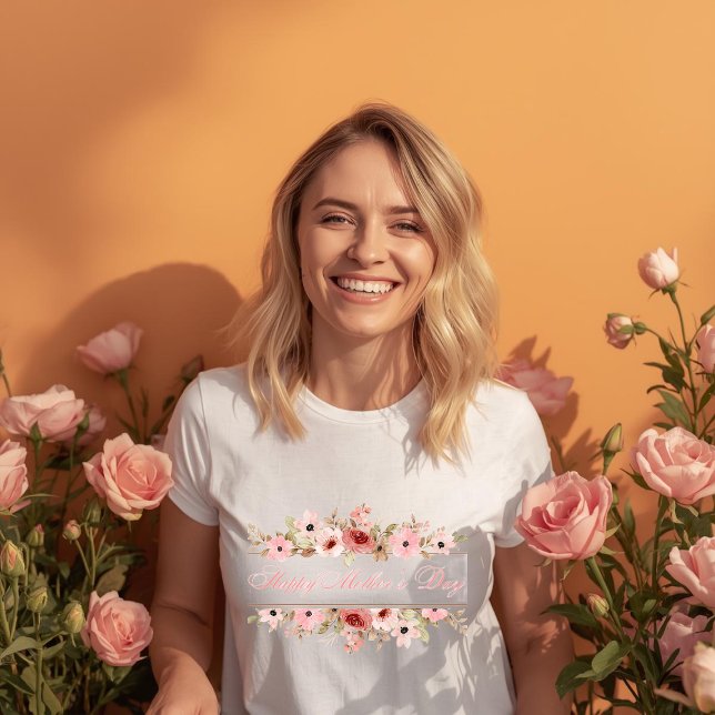 Elegant Pink Watercolor Flower T-Shirt (Creator Uploaded)