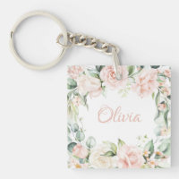 Elegant Pink Watercolor Flowers Personalised