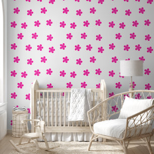 Elegant Pink Watercolor Hand Painted Botanical Wallpaper