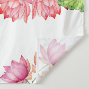 Elegant Pink Watercolor Lotus Floral  Tapestry