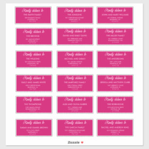Elegant Pink Wedding Guest Address Labels