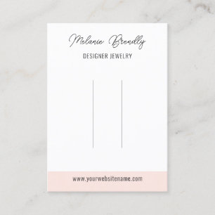 Elegant Pink White Hairclips Display   Business Card