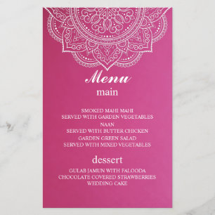 Elegant Pink White Paisley Indian Hindu Wedding 