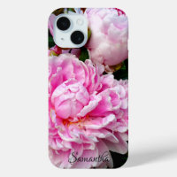 Elegant pink white peony floral garden photo