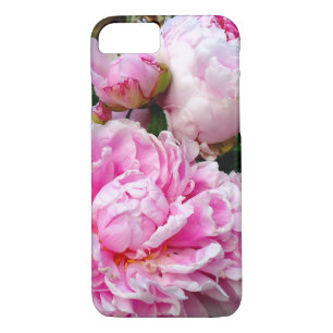 Elegant pink white peony floral garden photo iPhone 8/7 case