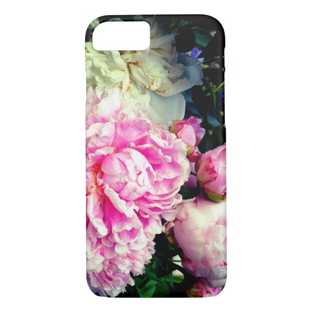 Elegant pink white peony floral garden photo Case-Mate iPhone case (Back)