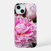 Elegant pink white peony floral garden photo