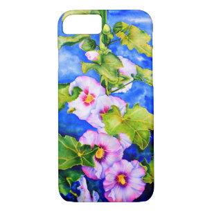Elegant pink white watercolor floral garden iPhone 8/7 case