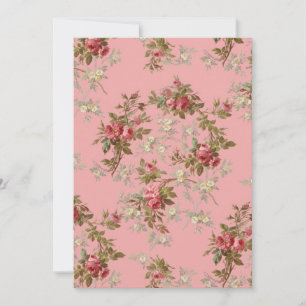Elegant Pink & Yellow Roses on Pink Background Card