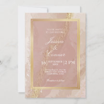Elegant pinkk wedding gold Marble