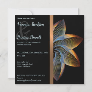 Elegant Pinwheel Wedding Invitation