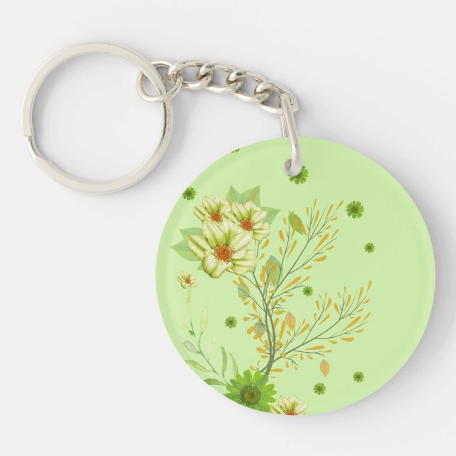 Elegant pistachio green keychain (Front)