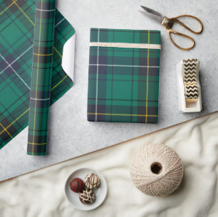 Elegant Plaid Christmas Holidays Rustic Tartan Wrapping Paper