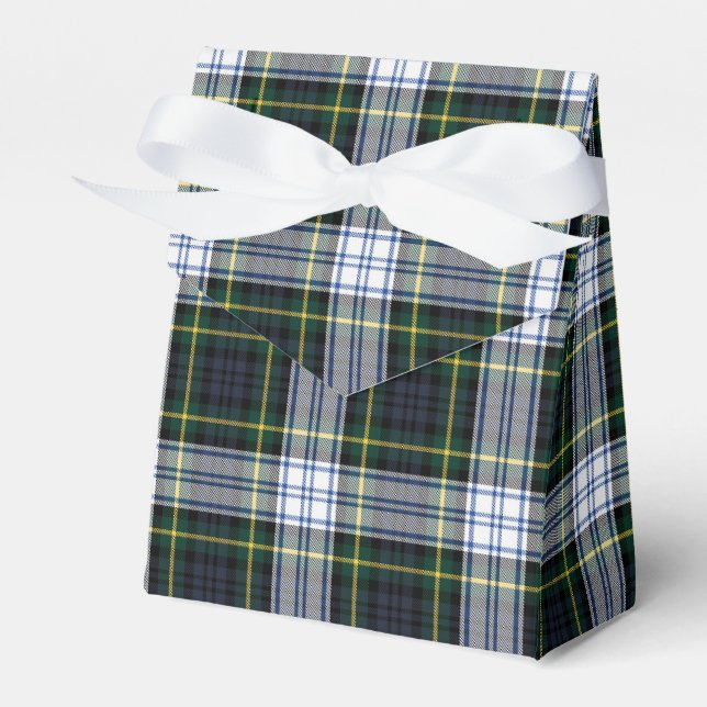 Elegant Plaid Gordon Rustic Tartan Favour Box (Front Side)