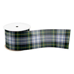 Elegant Plaid Gordon Rustic Tartan Satin Ribbon