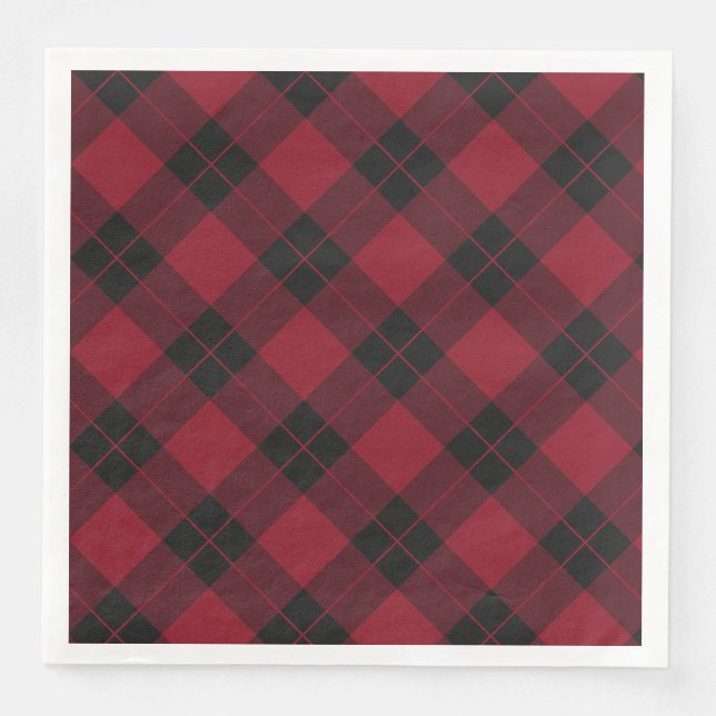Elegant Plaid | Holiday Napkin (Front)