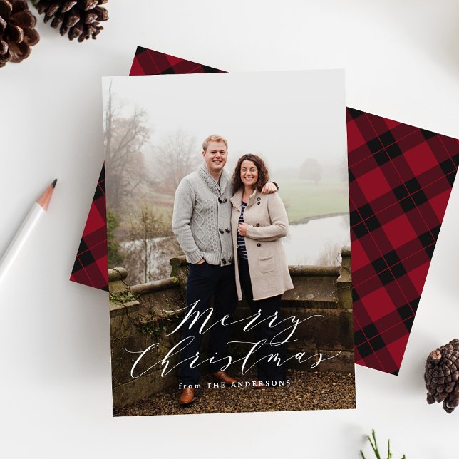 Elegant Plaid | Holiday Photo Card (Creator Uploaded)