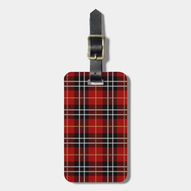 Elegant Plaid  Luggage Tag (Front Vertical)