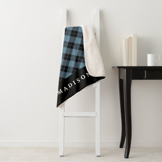 Elegant Plaid | Personalised Sherpa Blanket (In Situ)