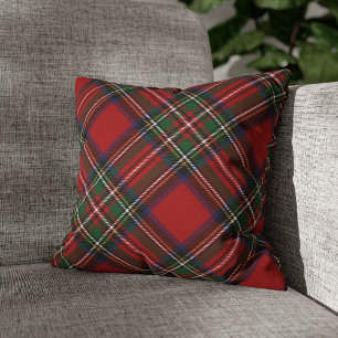 Elegant Plaid Rustic Clan Stewart Tartan Cushion