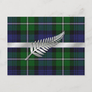 Elegant Plaid Save The Date Postcard