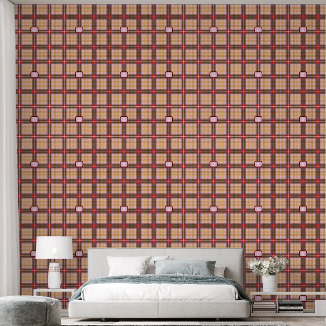 Elegant  Plaid  Wallpaper (Bedroom)