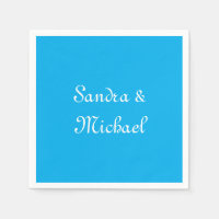 Elegant Plain Azure Blue Personalised Custom