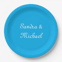 Elegant Plain Azure Blue Personalised Custom