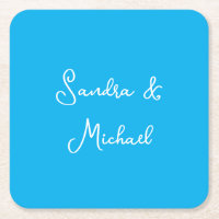 Elegant Plain Azure Blue Personalised Custom