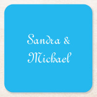 Elegant Plain Azure Blue Personalised Custom