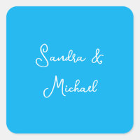 Elegant Plain Azure Blue Personalised Custom