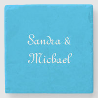 Elegant Plain Azure Blue Personalised Custom