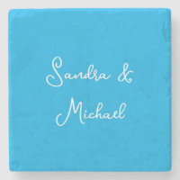 Elegant Plain Azure Blue Personalised Custom