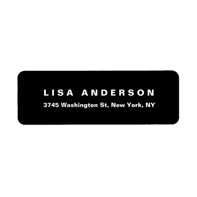 Elegant Plain Black White Legible Creative Modern (Front)