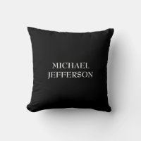Elegant Plain Black White Personalised Custom