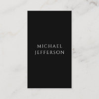 Elegant Plain Black White Personalised Custom