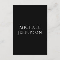 Elegant Plain Black White Personalised Custom