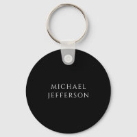 Elegant Plain Black White Personalized Custom