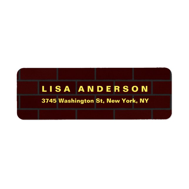 Elegant Plain Brown Red Brick Wall Creative Modern (Front)