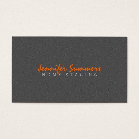 Elegant Plain Grey Vintage Floral Damasks Business Card