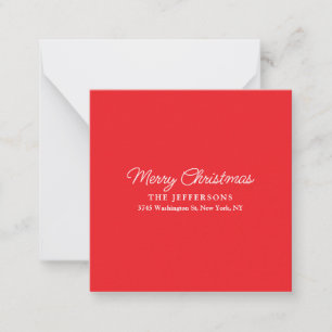Elegant Plain Minimalist Modern Holiday Season Card