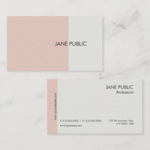 Elegant Plain Modern Professional Beige Chic Business Card