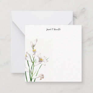 Elegant Plain Professional Calligraphy Floral Card