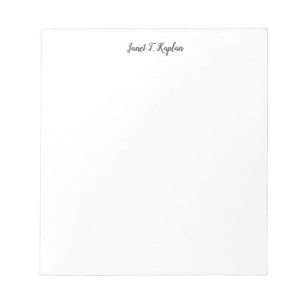 Elegant Plain Professional Handwriting Notepad