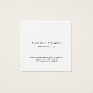 Elegant Plain Simple Black & White Profile Card